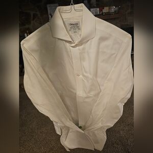 T.m. lewin french cuff dress shirt white